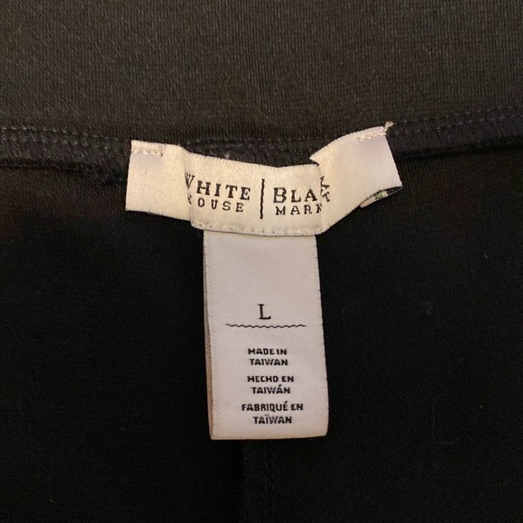 π 5/$20 π WHBM black leggings with faux leather side panels size large - Picture 7 of 16